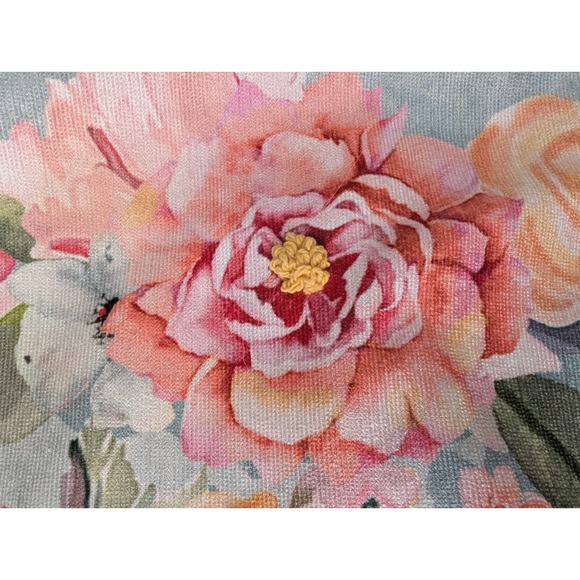 Nicole Miller Watercolor Embellished Roses Spring Florals 72" Table Runner - Picture 5 of 11